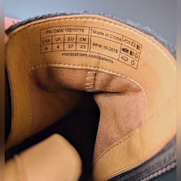 Vionic Paloma dark green/gray suede wedge ankle booties, US 6 (EU 37) - Picture 8 of 8